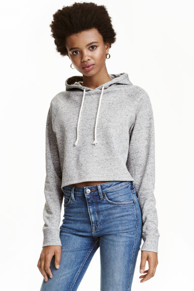 Cropped hooded top